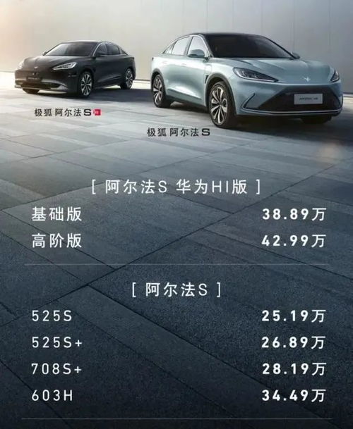 华为阿尔法汽车定价多少